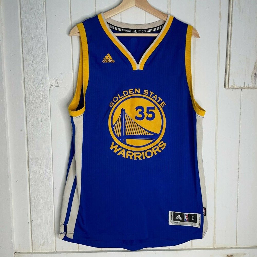 Kevin Durant #35 Golden State Warriors Adidas Swingman Jersey Size L +2 Length